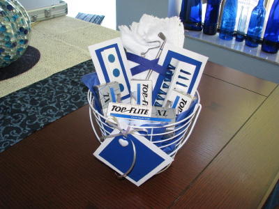 Blue Golf Gift Basket